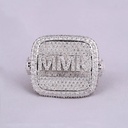 Unleash your jewelry game with our 14 kt white gold lab diamond hip hop ring with vvs clarity