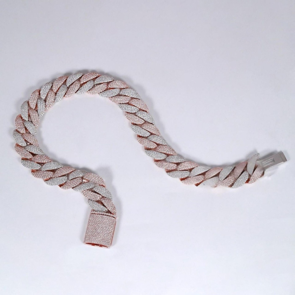 18 inch 22 mm iced out cuban chains crafted in vvs clarity d color passed diamond tester