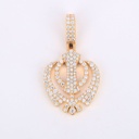 Cvd HPHT lab diamond hip hop pendant customized logo pendant 14 kt yellow gold