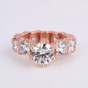 Rose gold 14kt lab grown diamond solitaire ring for men or women in vvs clarity round cut diamonds