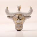 Luxurious Custom made 14 kt white gold diamond pendant for men with VVS clarity diamonds