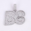 Personalized hip hop round and baguette cut lab grown diamond pendant for men