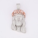 Best selling jesus inspired 14kt gold lab grown diamond pendant with vvs clarity