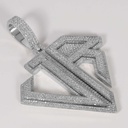 Exclusively unique designed 14 KT white gold lavish diamond pendant with VVS clarity for unisex