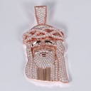 For a luxurious touch to your jewelry collection indulge in 14kt rose gold pendant adorned with lab created diamonds