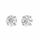 1.00ct Round Cut Diamond Stud Earrings For Women