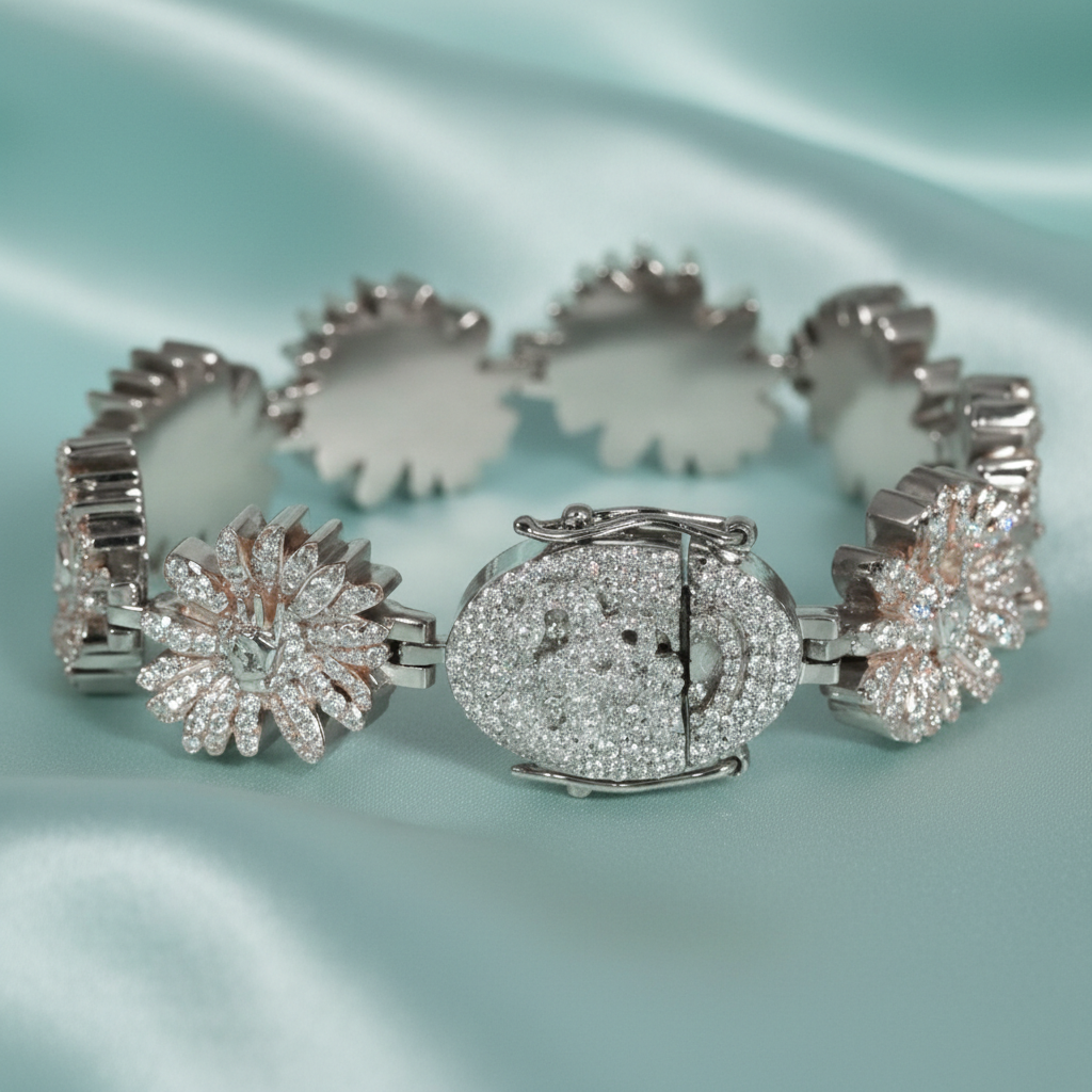 Our women's hip hop bracelet boasts flawless lab-grown diamonds, ensuring a unique and stylish accessory