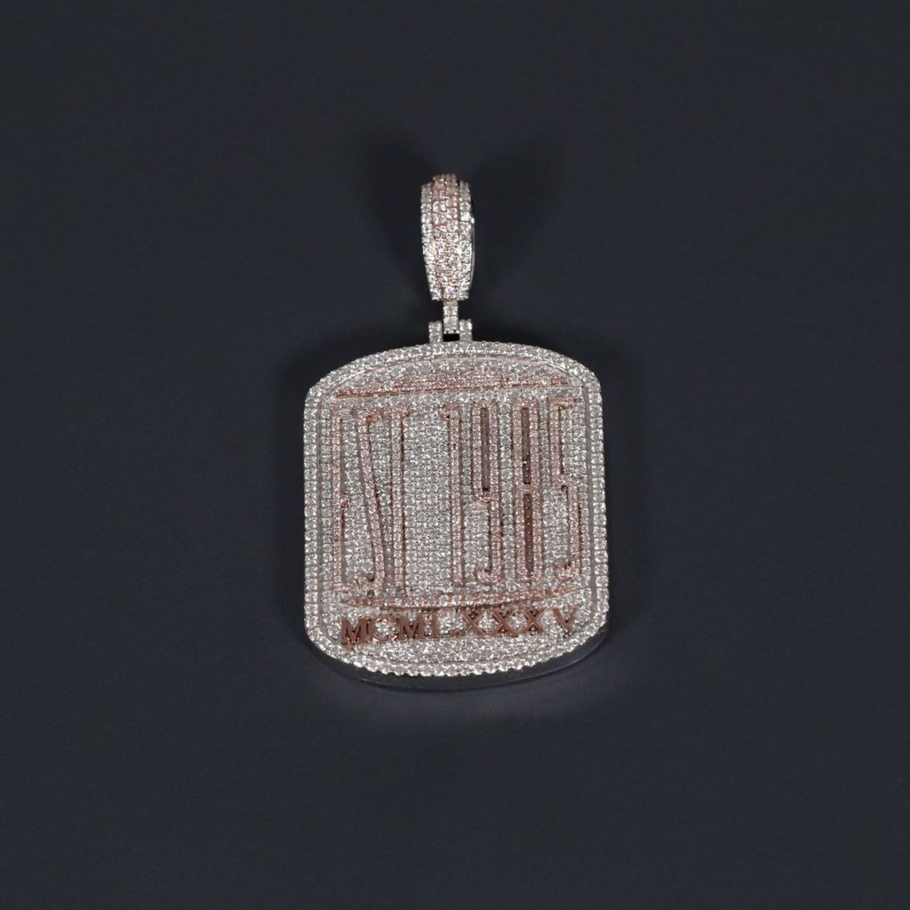 14 KT white gold Lab Created Diamond Pendant with Customized Round Cut Diamond Pendant VVS Clarity Diamonds