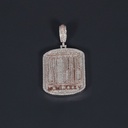 14 KT white gold Lab Created Diamond Pendant with Customized Round Cut Diamond Pendant VVS Clarity Diamonds
