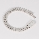 Exclusive 14 kt gold cuban-style diamond bracelet tailored for male artists ideal for any event