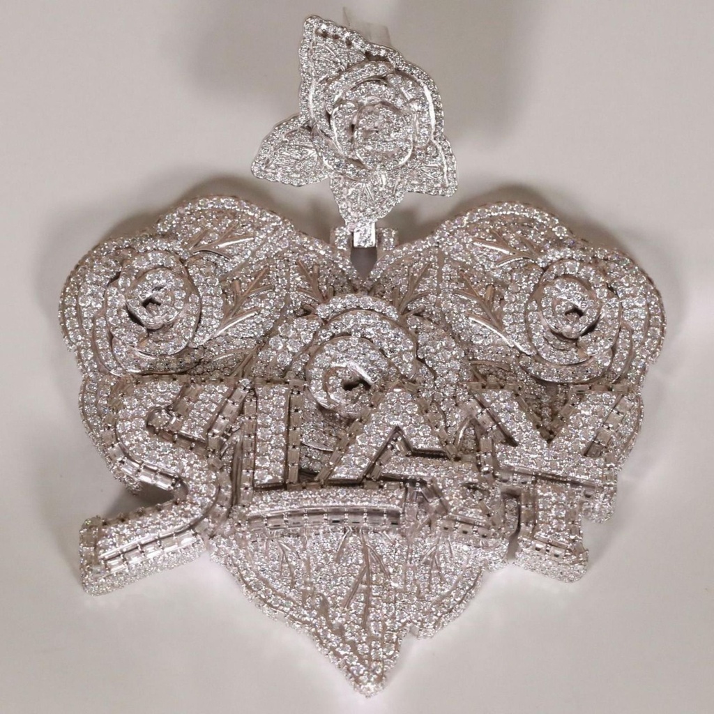 Fashion an irresistible 14kt white gold pendant adorned with a captivating in lab-grown diamonds