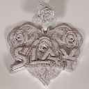 Fashion an irresistible 14kt white gold pendant adorned with a captivating in lab-grown diamonds