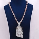 Fully Iced Out Customized Diamond Chain With Pendant Classic 14KT White And Rose Gold Diamond Chain Pendant