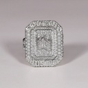 14KT White Gold Lab Created Diamond Ring For Men's Unique And Luxury Round Cut Lab Created Diamond Ring
