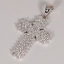Elevate your faith with our stunning cross pendant crafted in 14kt white gold with flawless lab-grown diamonds
