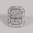 14KT White Gold Lab Created Diamond Ring For Men's Unique And Luxury Round Cut Lab Created Diamond Ring