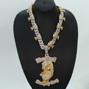 Effortless Elegance with Chain and Pendant two tone Fusion in 14 kt gold lab grown diamond with vvs clarity