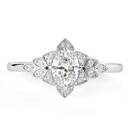 Oval Cut Diamond Unique Engagement Ring for Women