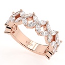 Marquise Cut Diamond Hal Eternity Wedding Band For Women