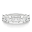 Princess Cut Half Eternity Wedding Anniversary Band for Her