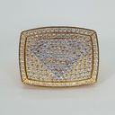 14KT Yellow Gold lab grown Diamond hip hop Ring For men with vvs clarity diamonds