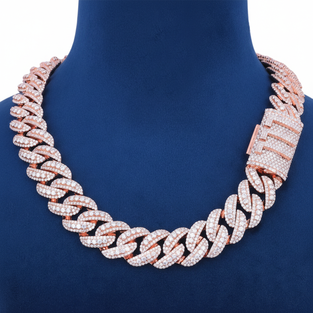 20 Inch  20 MM Custom Hip Hop Cuban Chain For Men