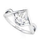 
1.0CTPear Cut Diamond Twisted Anniversary Ring for Women