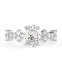 Oval Cut Diamond Unique Style Anniversary Ring for Women