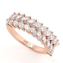 Fancy Marquise Cut Engagement Ring for Women, White Gold Wedding Ring, Stacking Ring