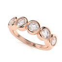 Round Cut Diamond Half Eternity Wedding Band For Women