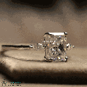 Moissanite 3 Stone Engagement Radiant Cut Ring for Women Birthday Gift