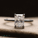 Radiant Cut Diamond Solitaire Style Engagement Ring For Women