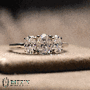 Oval Cut Diamond Three Stone Style Engagement Ring For Women