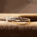 Round Cut Diamond Half Eternity Wedding Band For Women