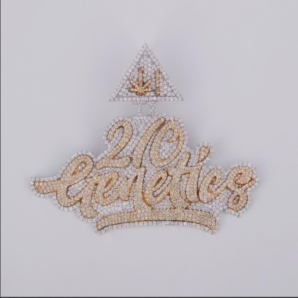 Newly added this hip hop 14 kt gold diamond pendant in lab grown diamonds with vvs clarity diamonds