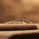 Round Cut Diamond Half Eternity Wedding Band For Women