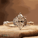 Marquise And Round Cut Diamond Unique Style Engagement Ring For Women