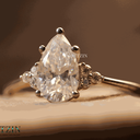 Pear And Round Cut Diamond 7 Stone Style Engagement Ring For Women