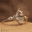 Marquise And Round Cut Diamond 7 Stone Style Engagement Ring For Women