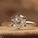 Round Cut Diamond Solitaire Style Engagement Ring For Women