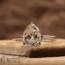 Pear Cut Diamond Solitaire Engagement Ring For Women