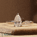 Pear Cut Diamond Solitaire Engagement Ring For Women