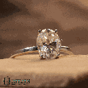 Oval Cut Diamond Solitaire Style Engagement Ring For women 