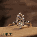 Marquise Cut Diamond Solitaire Style Engagement Ring For Women