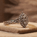Round Cut Diamond Unique Style Engagement Ring For Women 