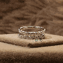 Round Cut Diamond Half Eternity Wedding Band For Women