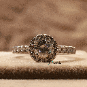 Round Cut Diamond Halo With Solitaire Accent Engagement Ring For Women 