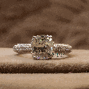 Elongated Cushion Cut Diamond Hidden Halo With Accents Style Engagement Ring For Women 