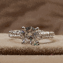 Round Cut Diamond Solitaire Engagement Ring For Women