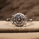 Round Cut Diamond Solitaire Style Engagement Ring For Women 